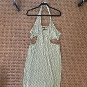 Never worn green dress with cutouts
